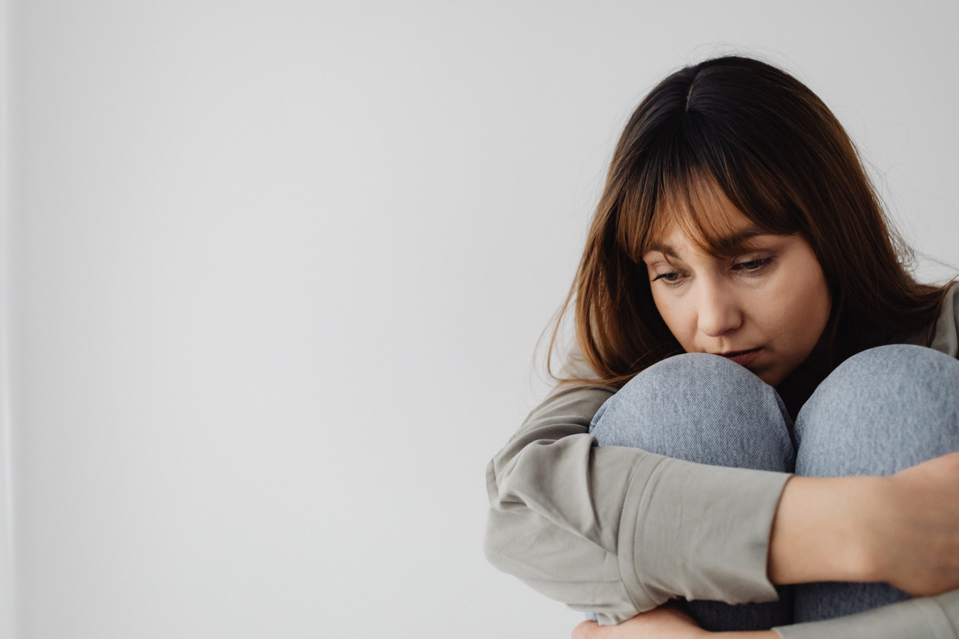 Close-Up Shot of Woman Looking Lonely